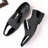 Elegant Lace-Up Oxfords for Men - PU Leather Formal Dress Shoes for Office, Weddings, and Casual Events - Luxury Pointed Toe Style